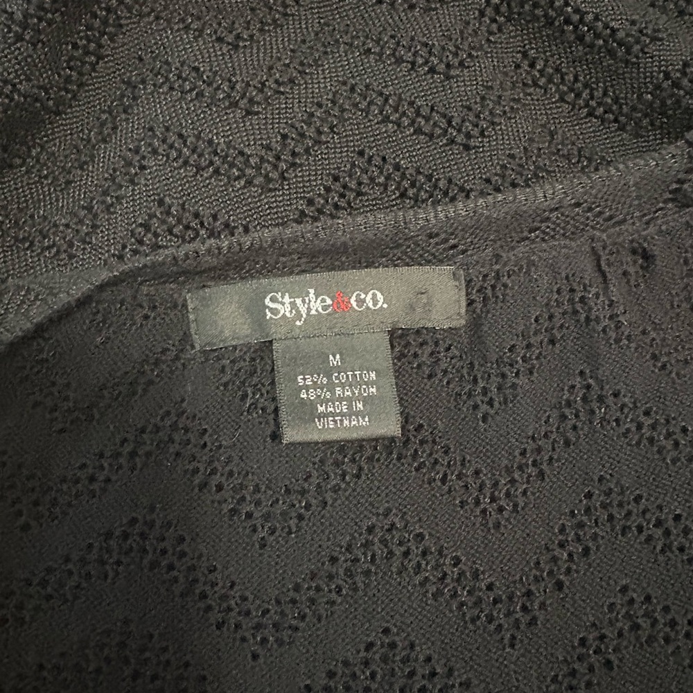 🖤 Style & Co–Style Knit Button-Front Top - Picture 9 of 10